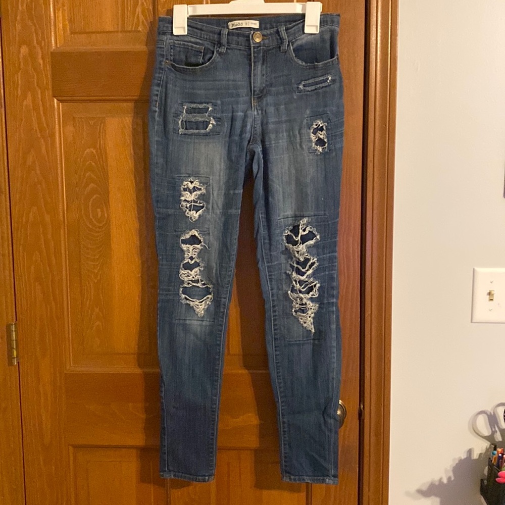 Juniors Ripped Denim Jeans